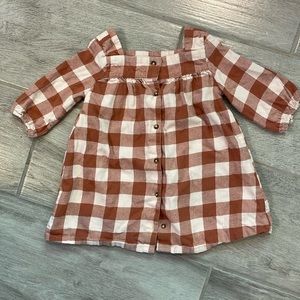 Baby girl gingham dress. Size 18 months